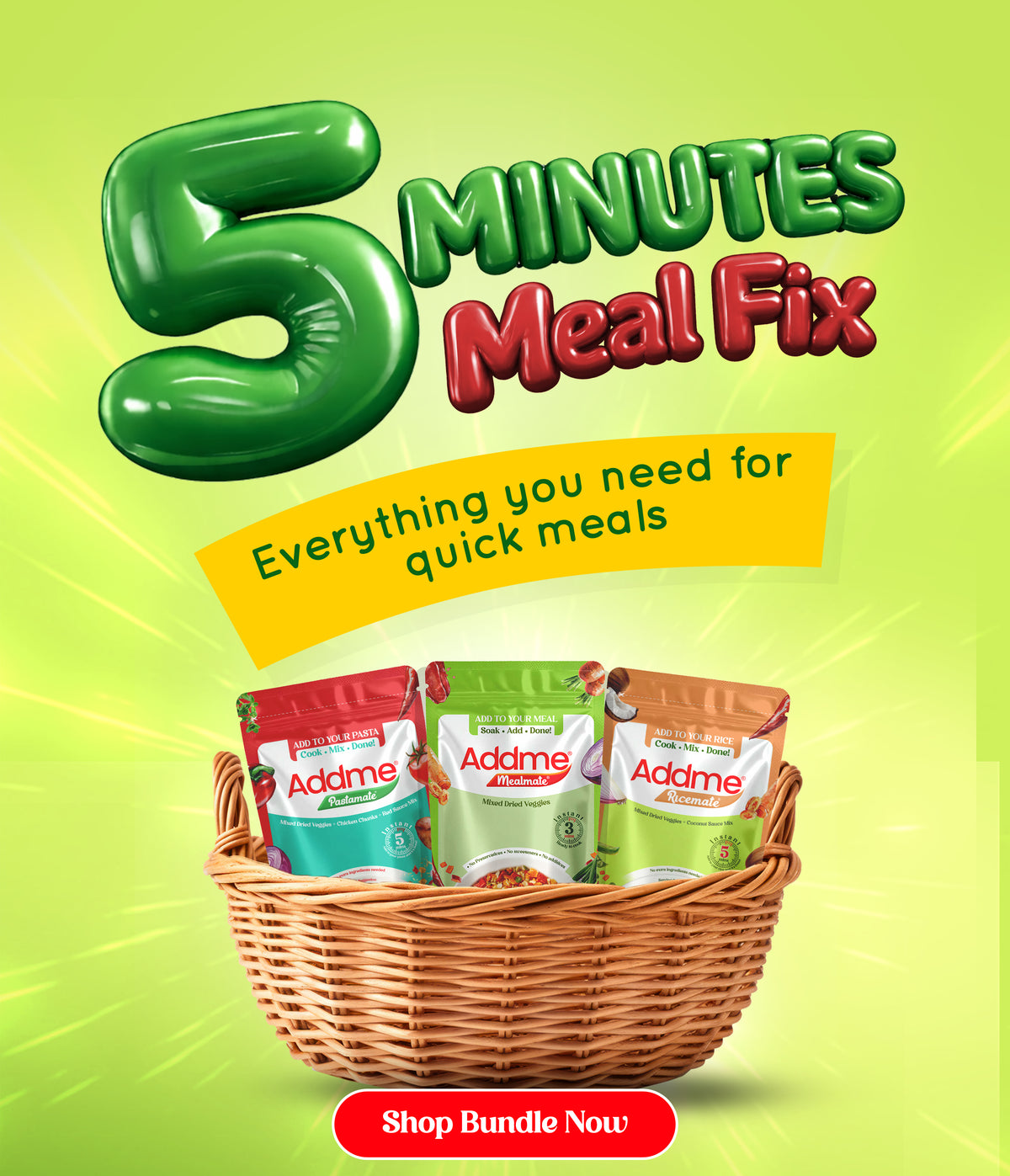 Addme | Upgrade Your Meals in Minutes with Cooking Mates for Rice, Pas