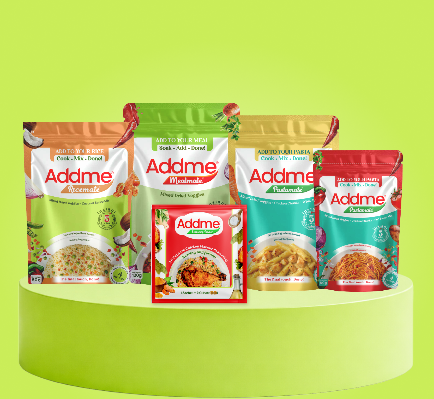 Addi Me Addme | Upgrade Your Meals in Minutes with Cooking Mates for Rice, Pas